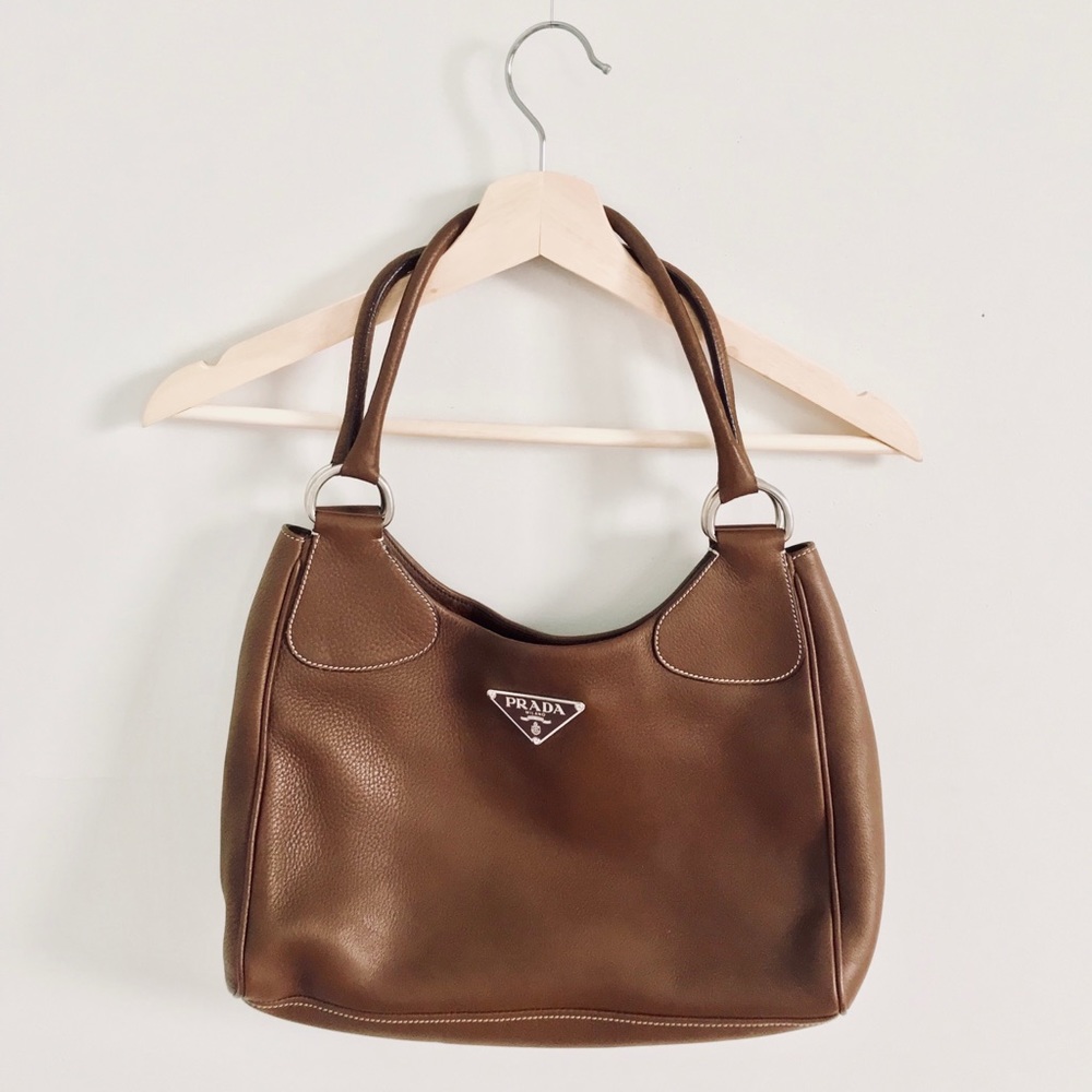 Authentic Prada brown leather purse